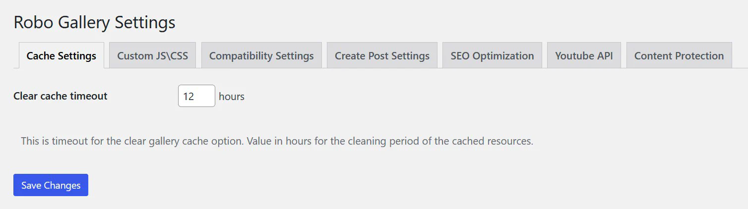 Settings Panel