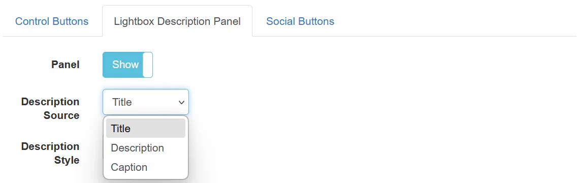 Classic Lightbox – Control Buttons
