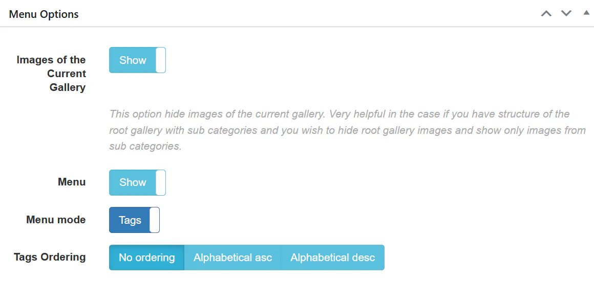Classic Tags Options
