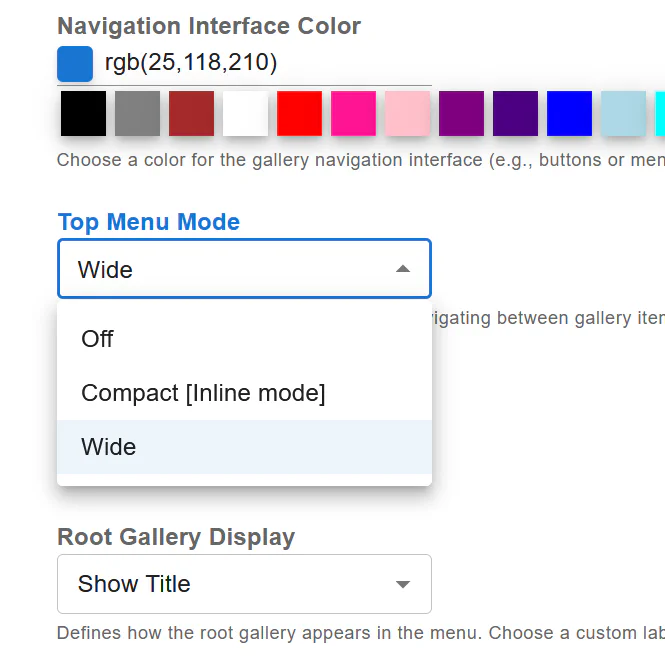 Fusion Top Menu Mode